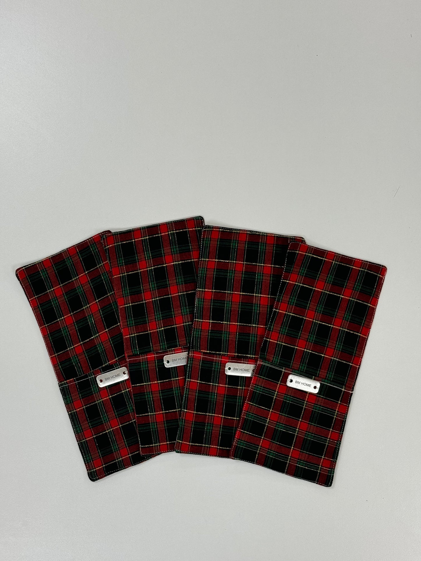 Silverware Pouches Christmas Plaid