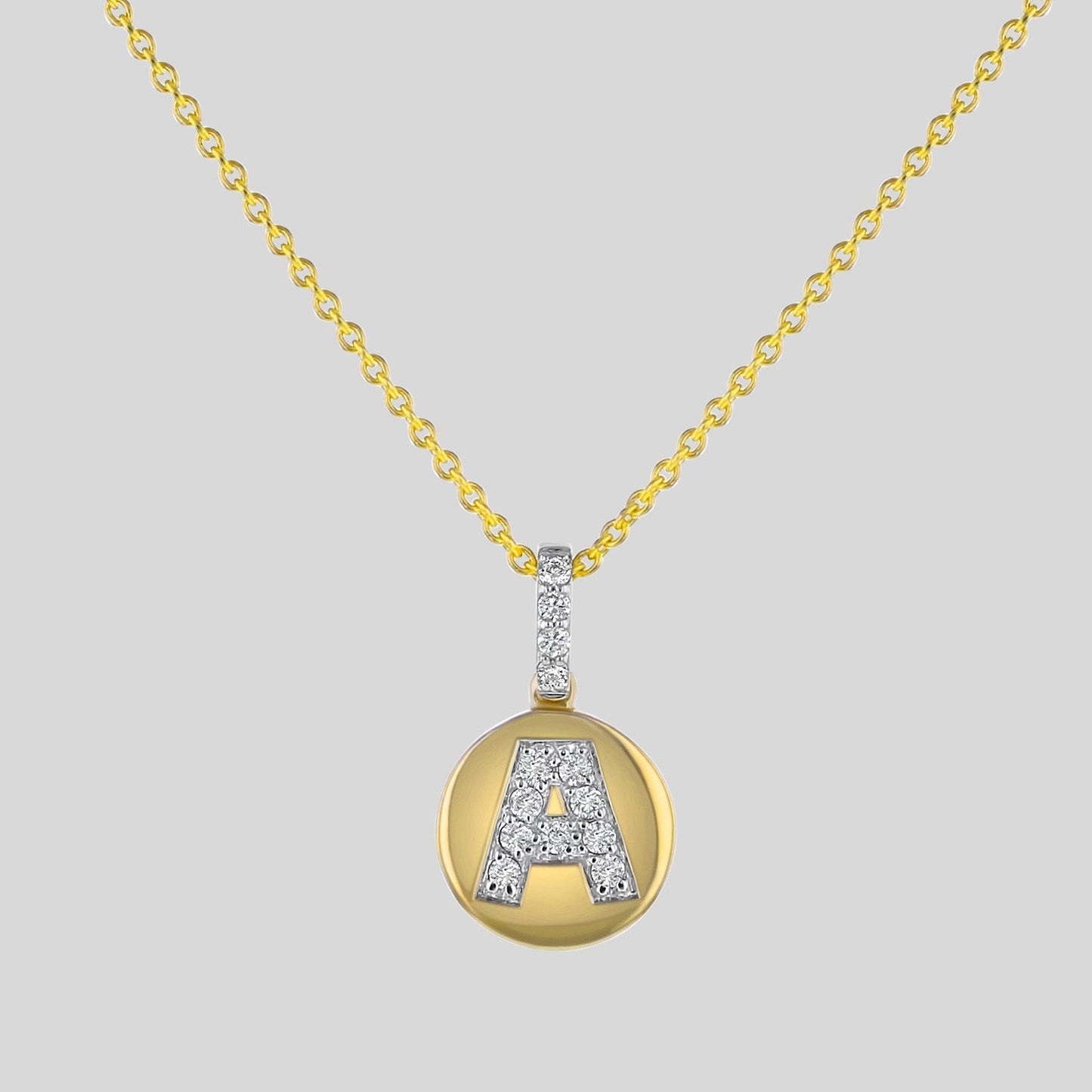 Diamond Initial Pendant without the 18k Gold Chain