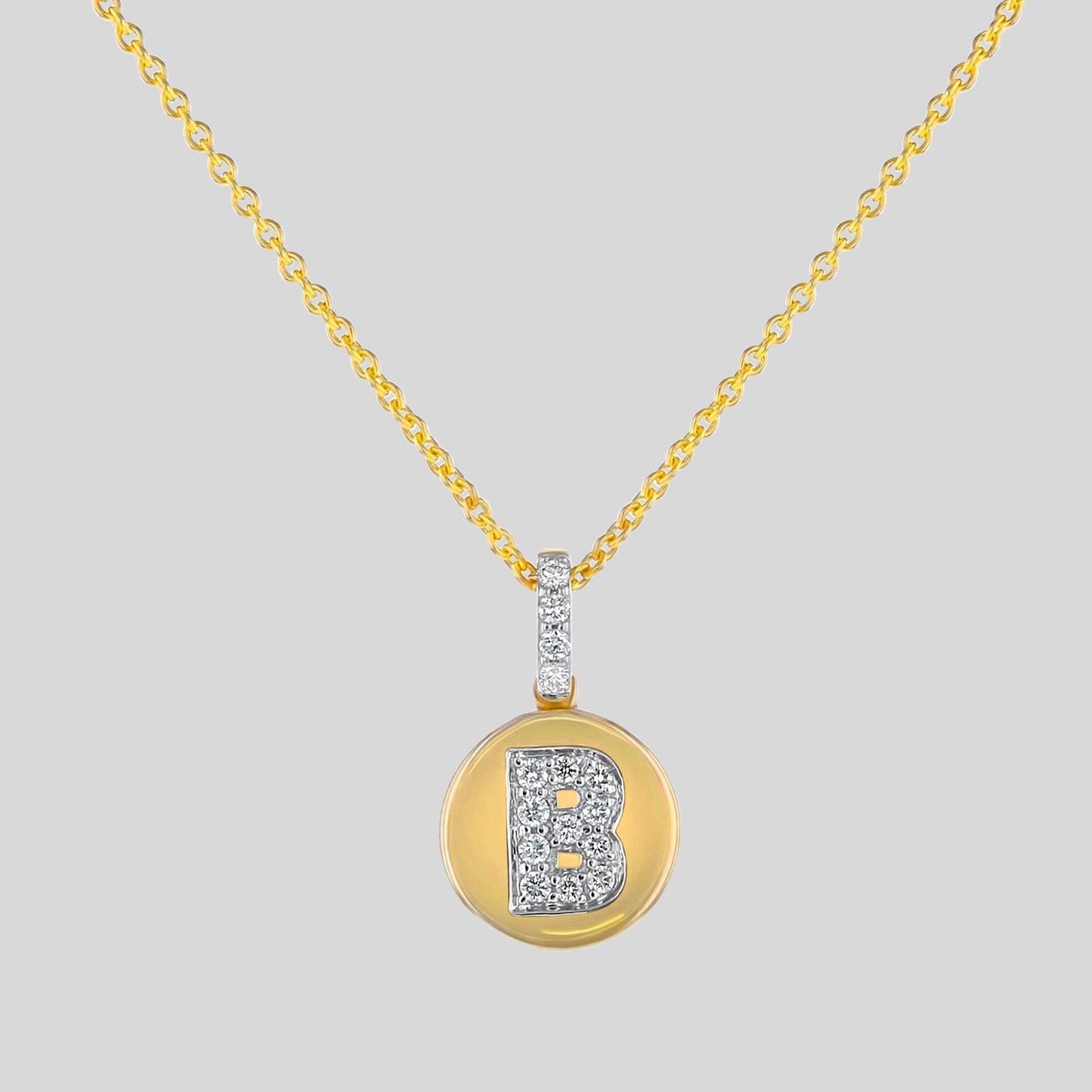 Diamond Initial Pendant without the 18k Gold Chain