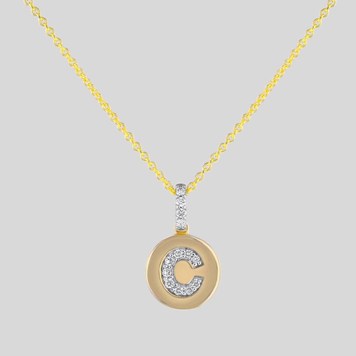 Diamond Initial Pendant without the 18k Gold Chain