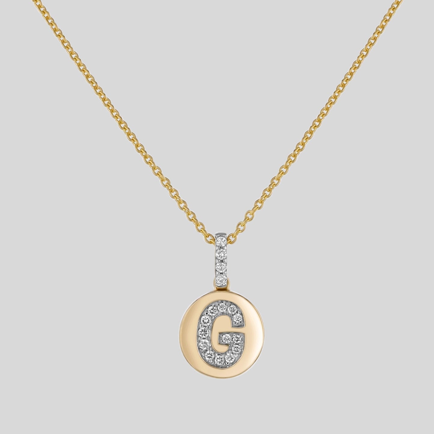 Diamond Initial Pendant Necklace