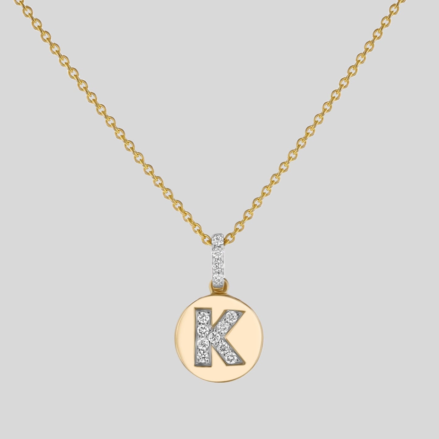 Diamond Initial Pendant without the 18k Gold Chain