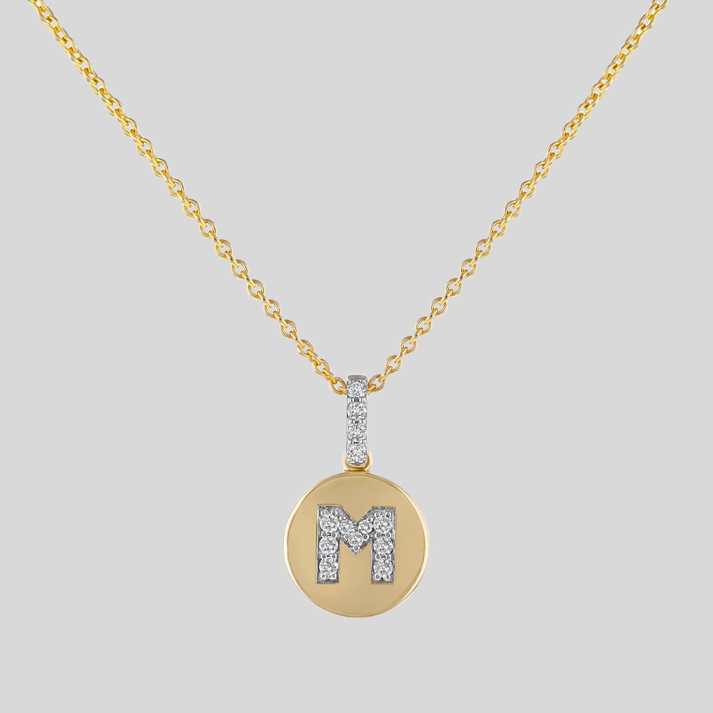 Diamond Initial Pendant without the 18k Gold Chain