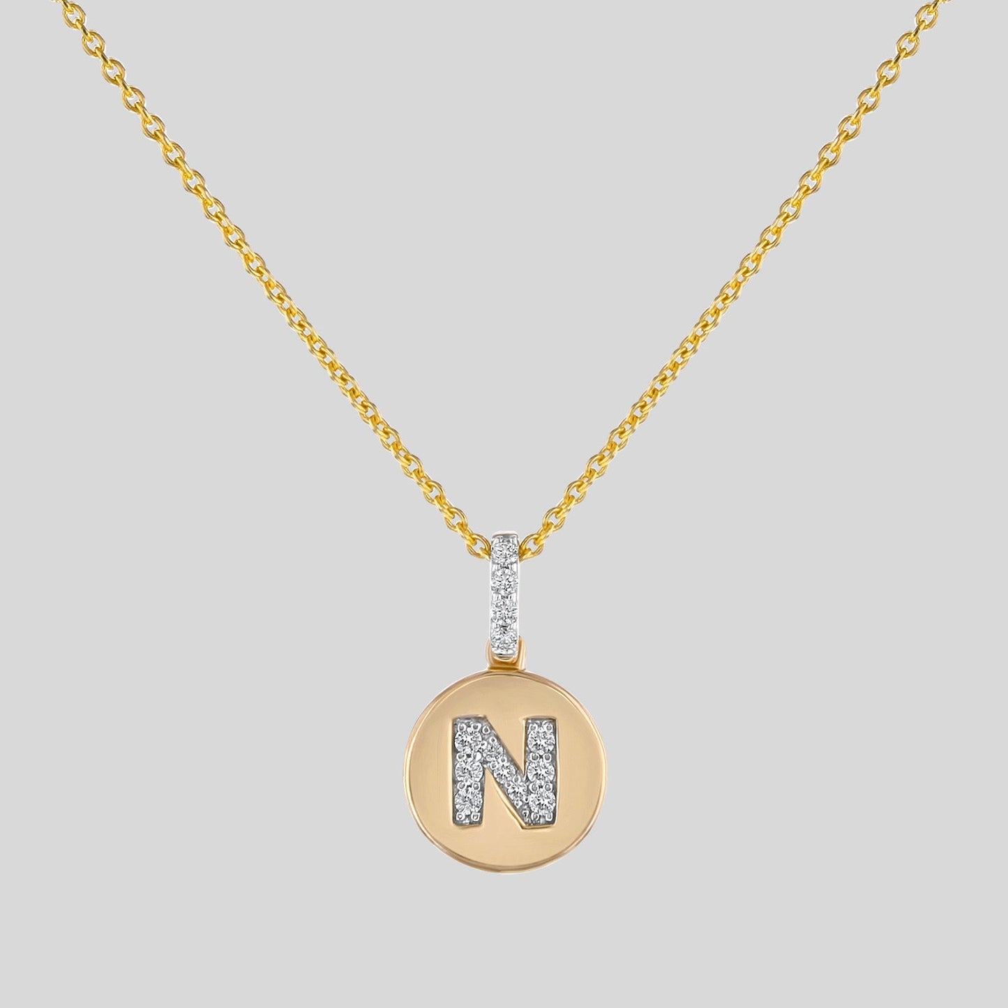 Diamond Initial Pendant Necklace