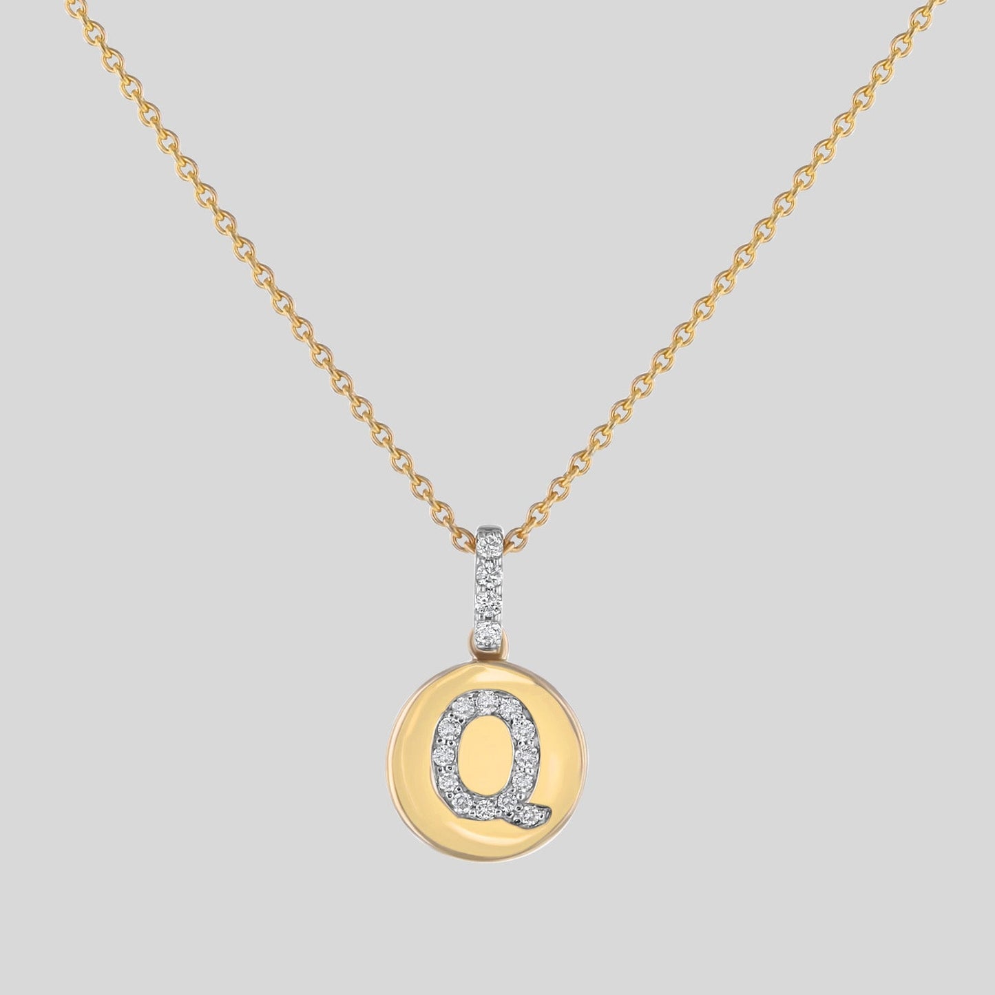 Diamond Initial Pendant without the 18k Gold Chain