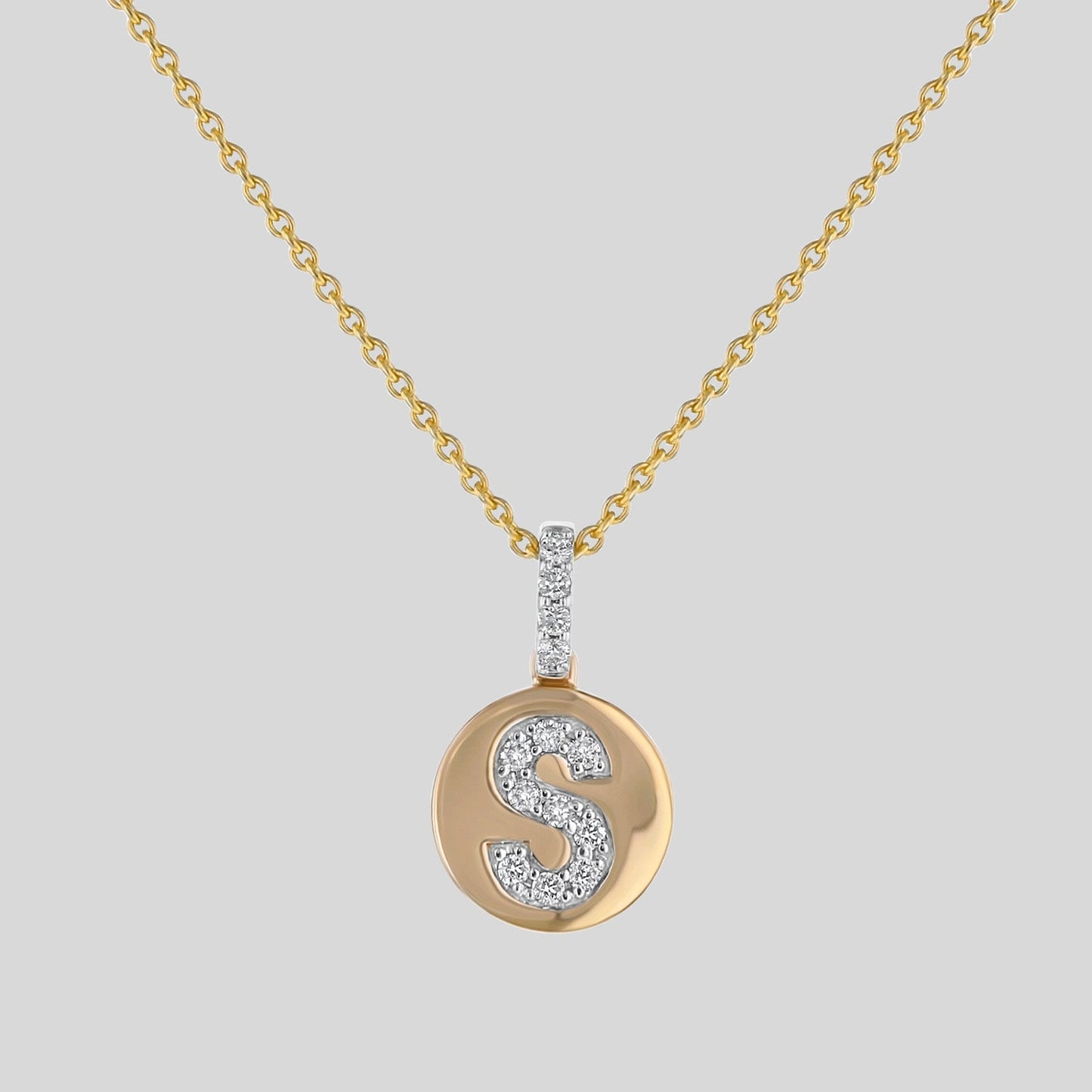 Diamond Initial Pendant Necklace