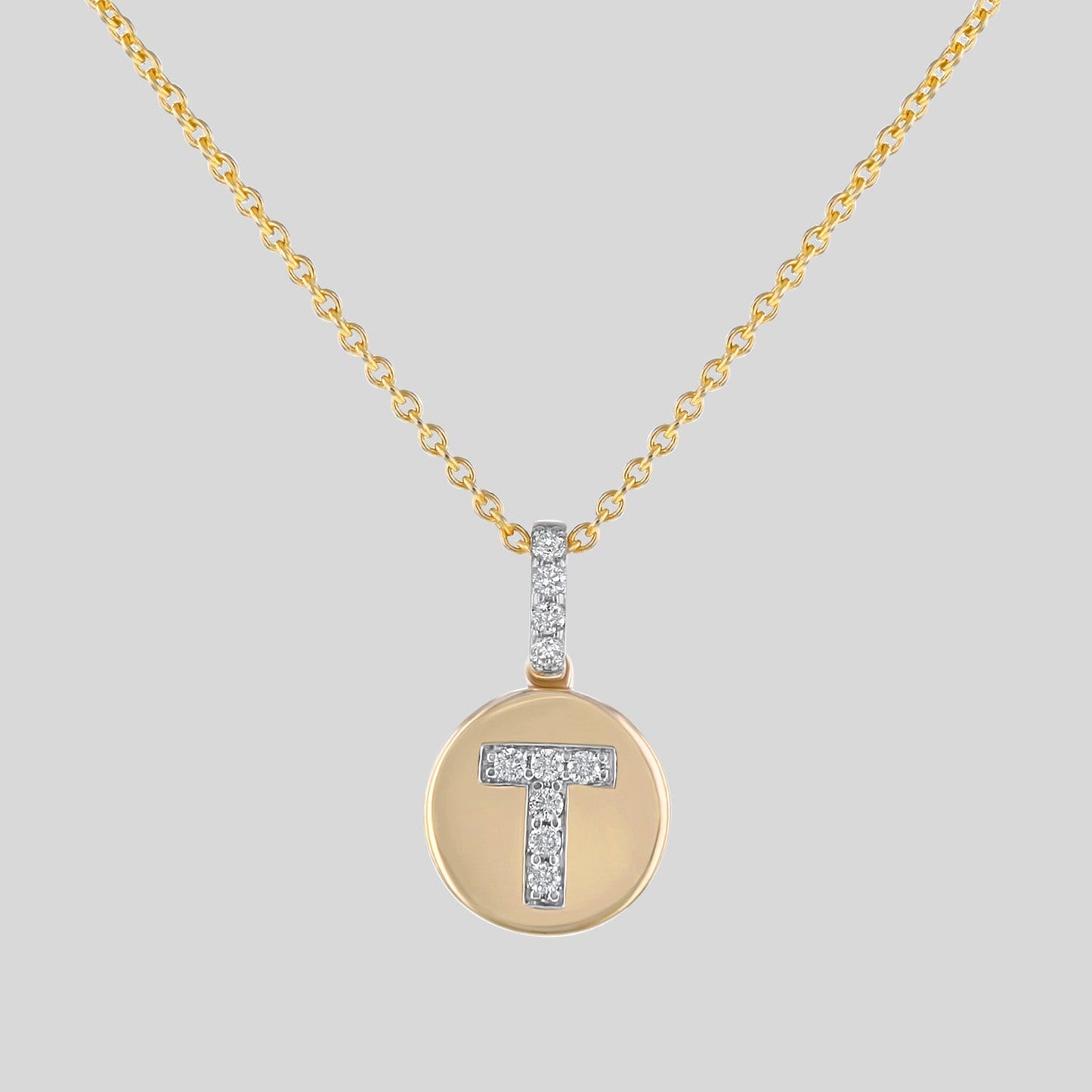 Diamond Initial Pendant without the 18k Gold Chain