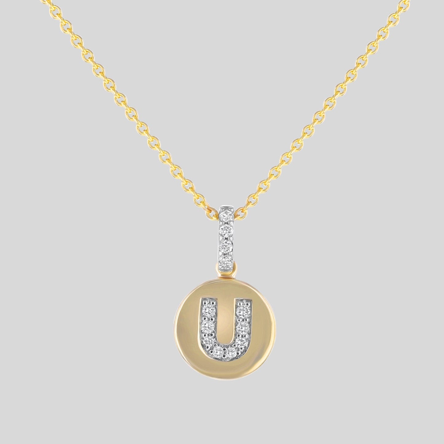 Diamond Initial Pendant without the 18k Gold Chain