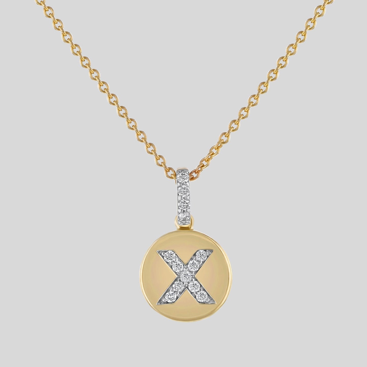 Diamond Initial Pendant Necklace