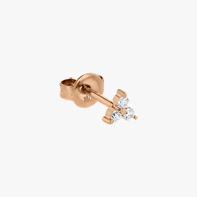 The 18K Gold Mini Trois Diamond Earrings