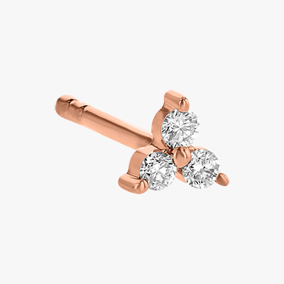 The 18K Gold Mini Trois Diamond Earrings