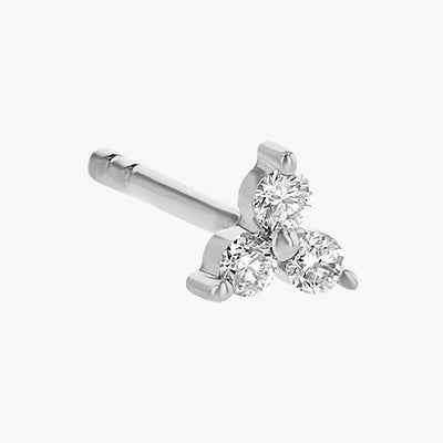 The 18K Gold Mini Trois Diamond Earrings