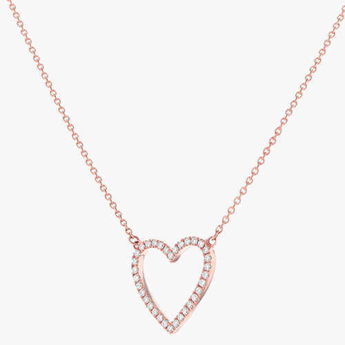 Diamond Open Heart Necklace